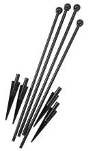 Sortlakeret stolpe inkl. spyd